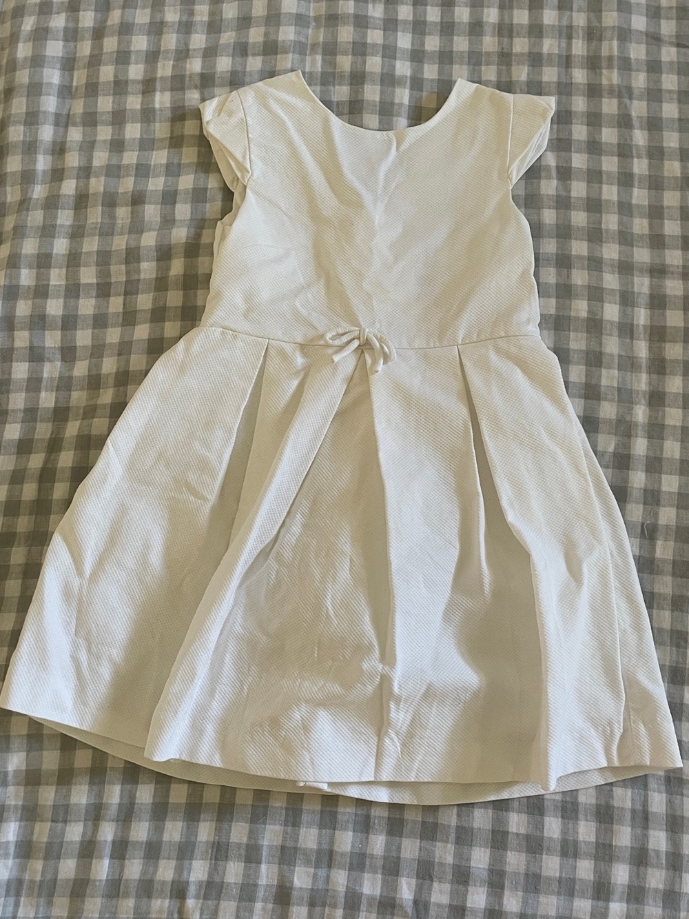 White cap sleeve cotton dress
